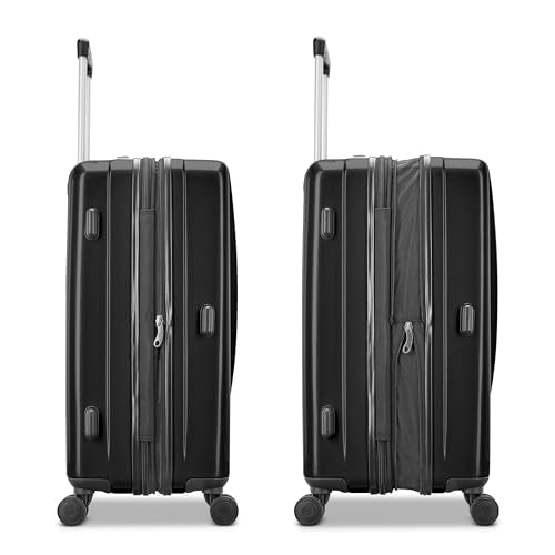 Samsonite Winfield 2 Hardside Expandable Luggage with Spinner Wheels, Brushed Anthracite, Checked-Medium 24-Inch - color: Brushed Anthracite, size: Checked-Medium Spinner