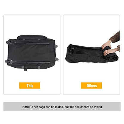 REDCAMP 85L/120L/140L Foldable Duffle Bag with Wheels, Large Travel Duffel Bag - color: 140L Black and Grey with Sturdy Bottom