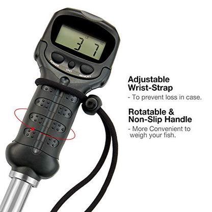 Piscifun Fish Gripper with Digital Scale, 60LB Stainless Steel - color: Black