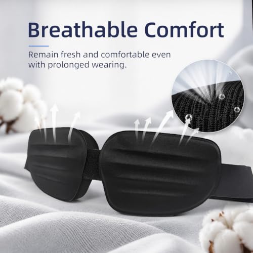 CLOZIA Sleep Mask for Men, 3D Deep Eye Cups Blackout Eye Mask - color: Black