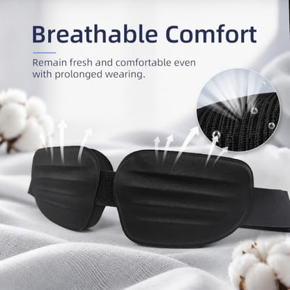 CLOZIA Sleep Mask for Men, 3D Deep Eye Cups Blackout Eye Mask - color: Black