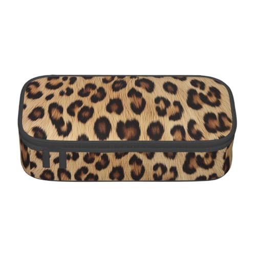 Gkyygk Brown Leopard Big Capacity Makeup Toiletry Bag For Men Women - color: Brown Leopard