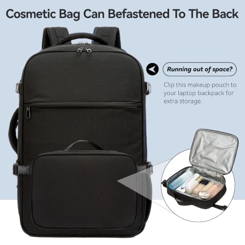 40L Travel Backpack for Men Women,Carry On Backpack for Travel - color: Balck