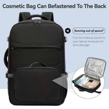 40L Travel Backpack for Men Women,Carry On Backpack for Travel - color: Balck