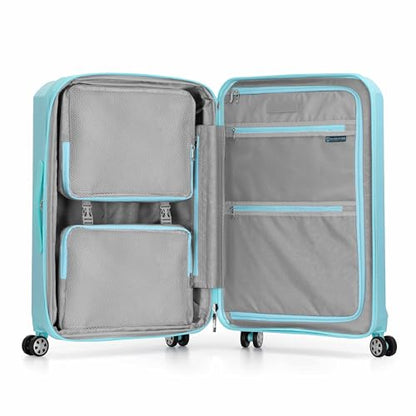 Traveler's Choice Pagosa Hardshell Expandable Luggage with Spinner Wheels, Baby Blue, 2-Piece Set (22/27) - color: Baby Blue, size: 2-Piece Set (22/27)