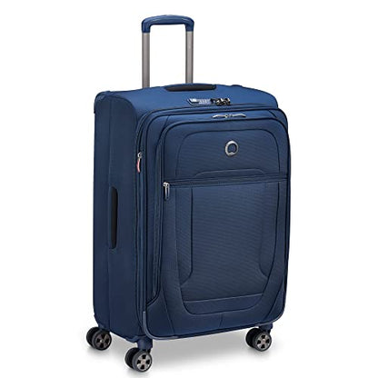 DELSEY PARIS Helium DLX, 3-Piece Set (20/25/29 Inch) Luggage, Navy Blue | Expandable Suitcase, Lightweight and Durable DuraTec Fabric, Dual Density Double-spinner Wheels, SECURITECH zip - color: Navy Blue, size: 3-Piece Set (20/25/29)