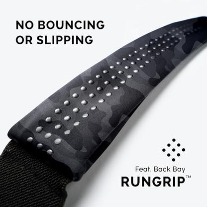 No-Bounce Slim & Secure Running Belt, Fits ALL Phones, Keys, Cards, Gels - color: 3. Black Camo