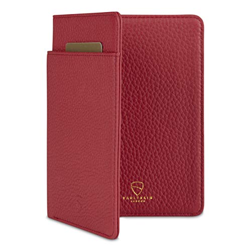 Vaultskin KENSINGTON Passport Holder for Travel, RFID Wallet (Red) - color: Matt Red