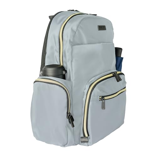 Kenneth Cole REACTION Madison Square Lightweight Hardside Chevron Expandable Spinner Luggage, Slate, 2-Piece (20" Carry On + Sophie Backpack) - color: Slate, size: 2-Piece (20" Carry On + Sophie Backpack)