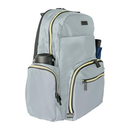 Kenneth Cole REACTION Madison Square Lightweight Hardside Chevron Expandable Spinner Luggage, Slate, 2-Piece (20" Carry On + Sophie Backpack) - color: Slate, size: 2-Piece (20" Carry On + Sophie Backpack)