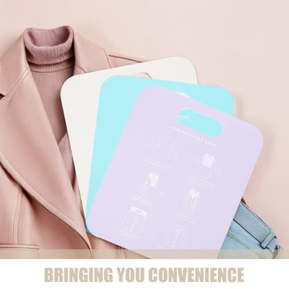 ABOOFAN Shirt Folding Board 3-Pack Clothes Folder Folding Board for T-Shirts and Long-Sleeve Shirts Space-Saving Laundry Organizer for Home Travel and Closet Storage