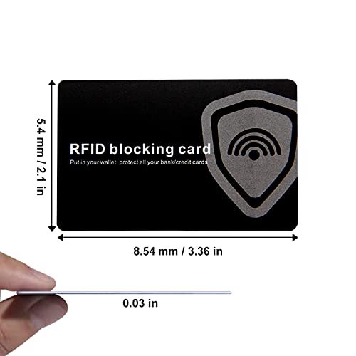 6 Pack RFID Blocking Card, NFC Contactless Credit Card Protector Safe Wallet Shield Bank Card Blocker