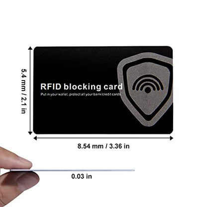 6 Pack RFID Blocking Card, NFC Contactless Credit Card Protector Safe Wallet Shield Bank Card Blocker