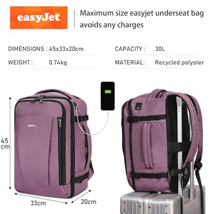 ECOHUB Travel Backpack 18x14x8 Frontier Airlines Personal Item Bag Pink - color: Pink, size: 18 inch