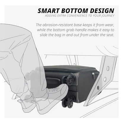 Verage Underseat Carry On Luggage with Wheels,14-Inch,Gray - color: Grey, size: 14-Inch Compact Underseat
