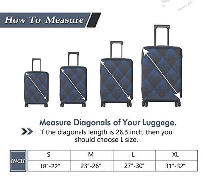 HYPER VENTURE Travel Luggage Cover Suitcase Protector Fits 18-22 Inch, S - color: Blue Cube, size: S