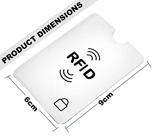 SaiTech IT 10 Pack RFID Blocking Sleeves for Debit and Credit Cards,Silver - size: RFID Card Sleeve 10 Pcs