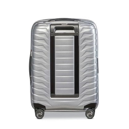 Samsonite Proxis Global Carry-On Hardside Luggage with Dual Spinner Wheels, Airline Approved - Innovative Roxkin™ Lightweight Shell With Ultimate Durability- TSA Lock, Telescopic Handle - Silver - color: Silver, size: International Carry-On