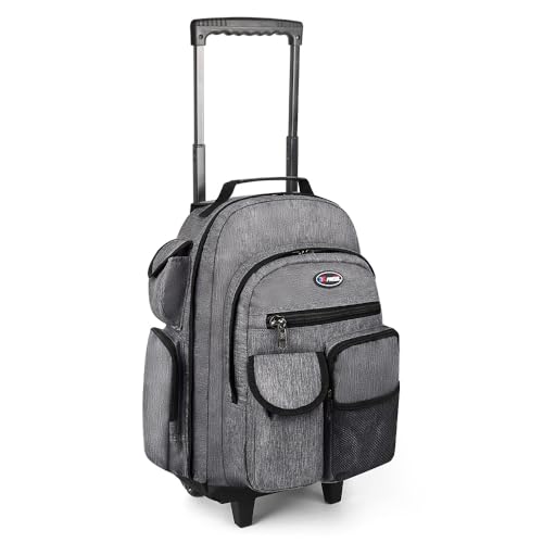 20" 2-in-1,Wheeled Travel Luggage Bag w/Telescopic Handle - color: JH-2560-Grey-20