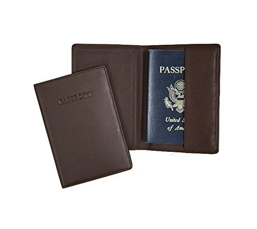 Royce Leather RFID 차단 여권 여행 문서 정리함, 가죽, 브라운 2, 단일 사이즈, Rfid 차단 여권 여행 서류 정리함, 천연 가죽 - color: 브라운 2