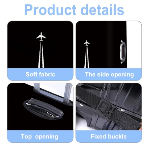 Jet Trail Luggage Cover Washable Suitcase Protector Anti-scratch Suitcase cover Fits 20-22 Inch Luggage S - color: Jet Trail, size: S(20-22inch suitcase)