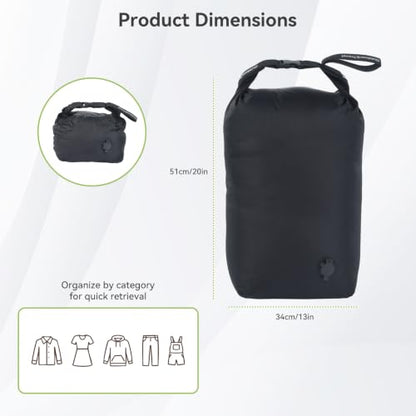 OTraki Vacuum Travel Laundry Bag Pump-Free for Travel Clothing Organizer - size: M