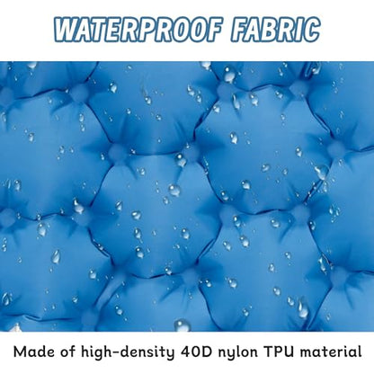 Inflatable Seat Cushion, Lightweight Waterproof Stadium Seat Pads - color: New Blue