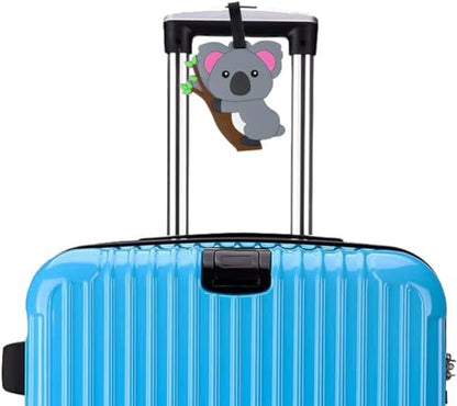 Koala Luggage Tag - Cute Grey Suitcase Identifier for Travel (Grey Koala)
