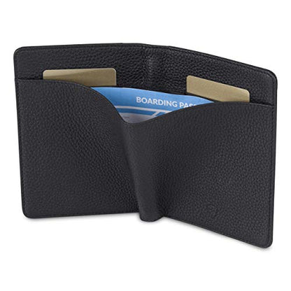 Vaultskin KENSINGTON Passport Holder for Travel, RFID Wallet (Matt Black) - color: Matt Black