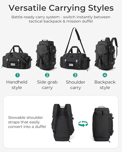 BAGSMART 4-IN-1 Gym Bag for Women Men, TSA Duffle Bag for Travel - color: Desert Khaki