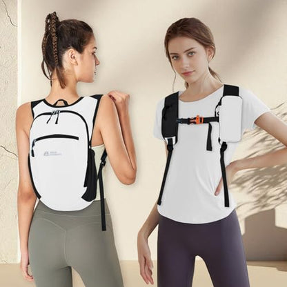Small Hiking Backpack Packable Lightweight for Women Men - color: White, size: 10L
