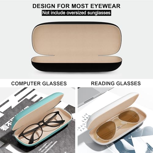 Eyeglasses Case, Hard Shell Protective Case for Glasses, Unisex for Women Men - color: 3 Pack-solid Color-1