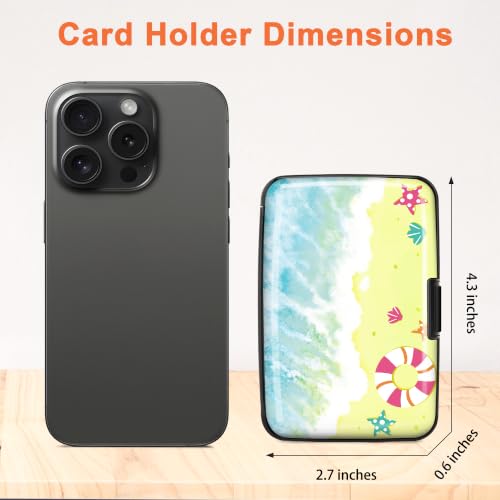 Mayski Credit Card Holder for Women RFID Blocking Wallet, Beach Bliss - color: Beach Bliss