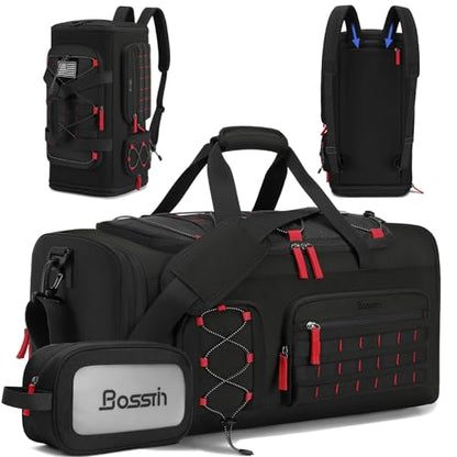 BOSSTIN Gym Bag for Men & Women, 45L-50L Expandable Sports Duffle Bag - color: Black