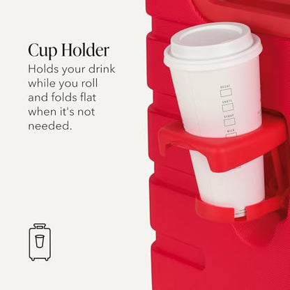 SWISSGEAR Signature Hardside Expandable Carry-On Spinner Luggage, ABS Construction, TSA-Friendly Lock, and Built-In Cupholder, Red, 19-Inch - color: Red, size: Carry-On 19-Inch