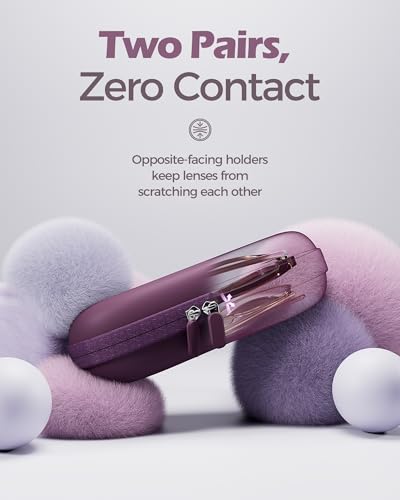ProCase Hard Double Sunglasses Glasses Case for Men Women -Plum - color: Plum
