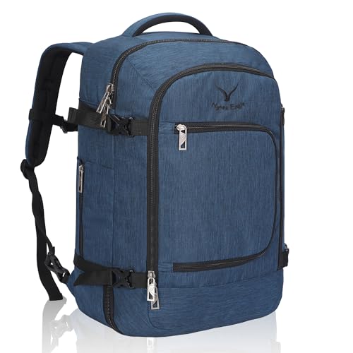 Hynes Eagle Travel Backpack 40L Flight Approved Carry on Backpack Men Large Cabin Weekender Laptop Backpack Women 15.6 inches - color: Blue 24