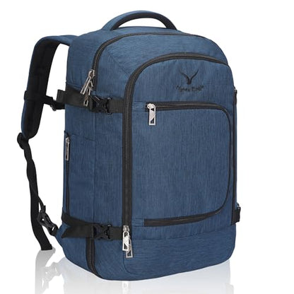 Hynes Eagle Travel Backpack 40L Flight Approved Carry on Backpack Men Large Cabin Weekender Laptop Backpack Women 15.6 inches - color: Blue 24