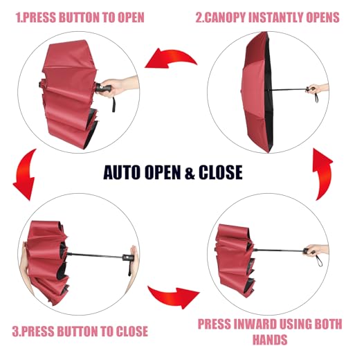 Jexine Windproof Travel Umbrella Compact Small - color: Multicolor