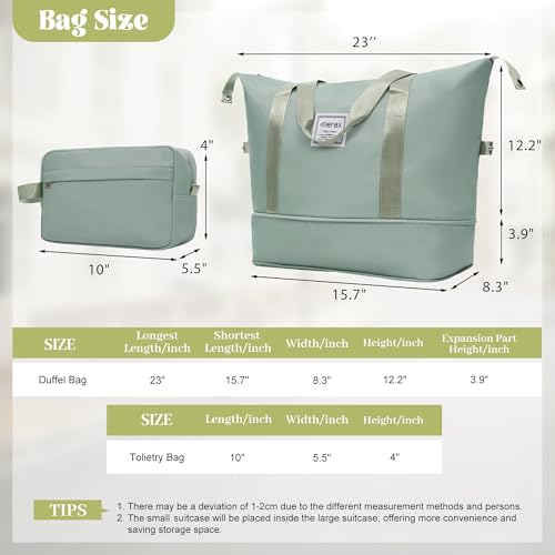 Merax Luggage Set 6 Piece,Lightweight Hardshell Suitcase with Wheels - color: Light Green(6 piece)