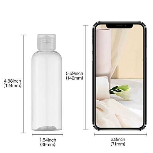LISAPACK 3.4 oz Travel Bottles for Toiletries, Plastic Shampoo Containers - color: Clear1