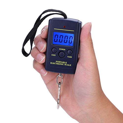 Fishing Scale, Weiheng WH-A01L Portable Plastic Electric Digital Hanging Scale with Hook Tool Fishing Luggage (40kg*10g Without Battery Delivery)