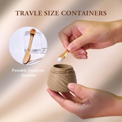 Eternal Moment Travel Containers for Toiletries 1.7 OZ Cosmetic Jar - color: Apricot, size: 50ml