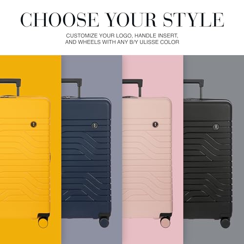 Bric's B|Y Ulisse Checked Luggage with Spinner Wheels – Expandable Lightweighted Hard Shell Suitcase, TSA Combination Lock - Removeable Wash Bag Included - 30 Inch, Mango - color: Mango, size: Checked-large