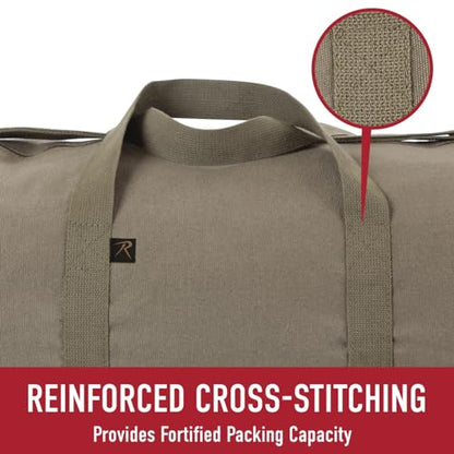 Rothco Heavy-Duty Canvas Shoulder Duffle Bag - Rugged Travel Gym Gear Equipment Bag - color: Navy Blue, size: 19 Inches
