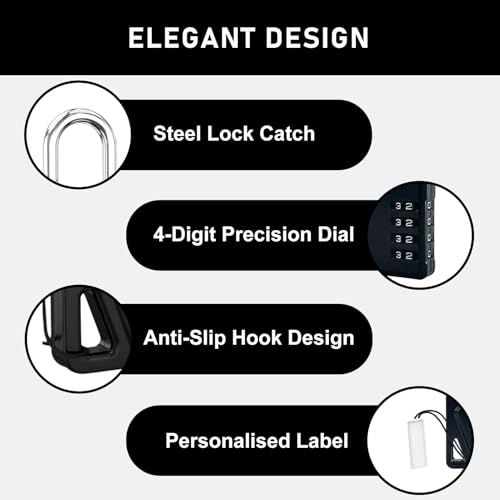 LAFENLIN 4-Dial Combo Padlock 4-Pack for Lockers & Gates,Weatherproof,Black - color: Black - 4 Pack