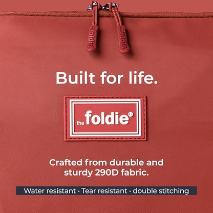 The Foldie Foldable Travel Bag for Women - 40L Weekender Bag with Multiple Pockets - Carry On Expendable Travel Bag - color: Red