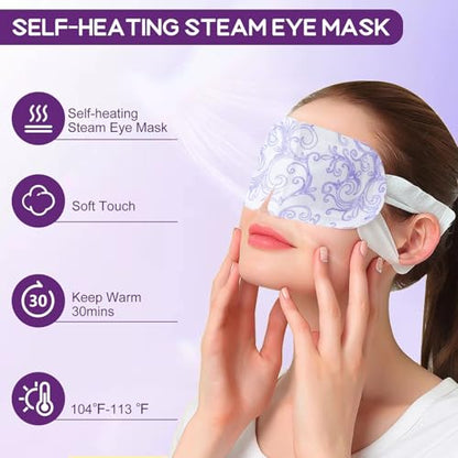 XPCARE 24 Pack Steam Eye Mask Disposable for Dry Eyes Cornea Care-Lavender - size: 1 Count (Pack of 24)