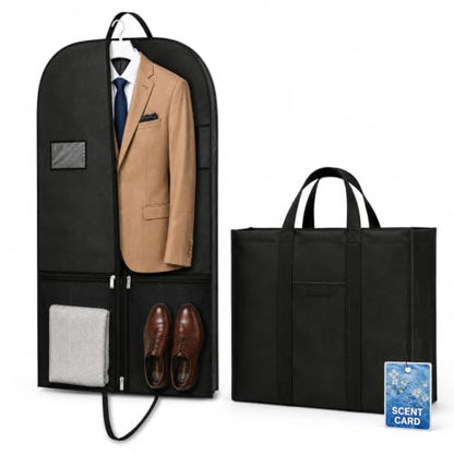 43-Inch Mens Hanging Garment Bag with ID Holder And Rear Zip Pocket - style: Garmentbag 43INCH 1 pack