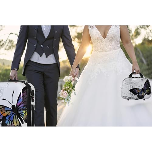 World Traveler Butterfly 3-Piece Polycarbonate Hardside Expandable Spinner Luggage Set with Enhanced Wheel System - size: 3-Piece Set